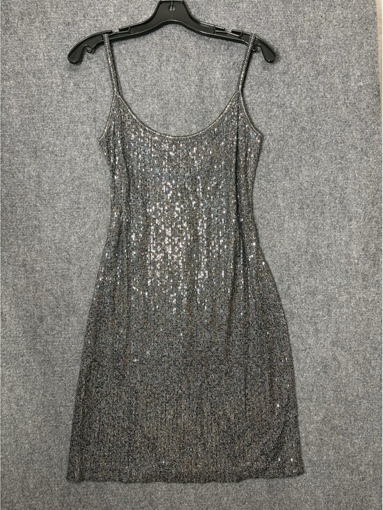 St. John Dresses & Skirts - 1990s St. John Couture, Silver Sequin, Body Con Dress, Size 8 0186